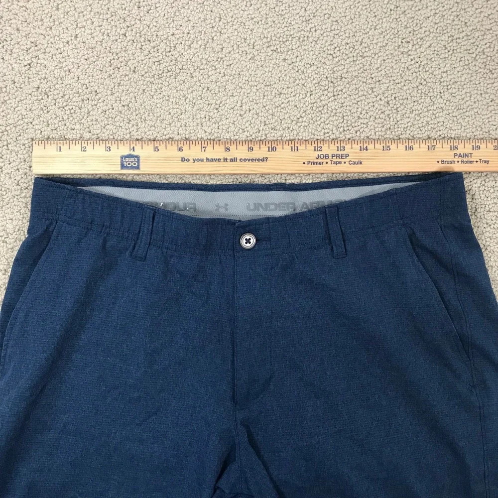 Under Armour Match Play Golf Pants Mens 38x32 Blue Heathered Straight Leg Chino